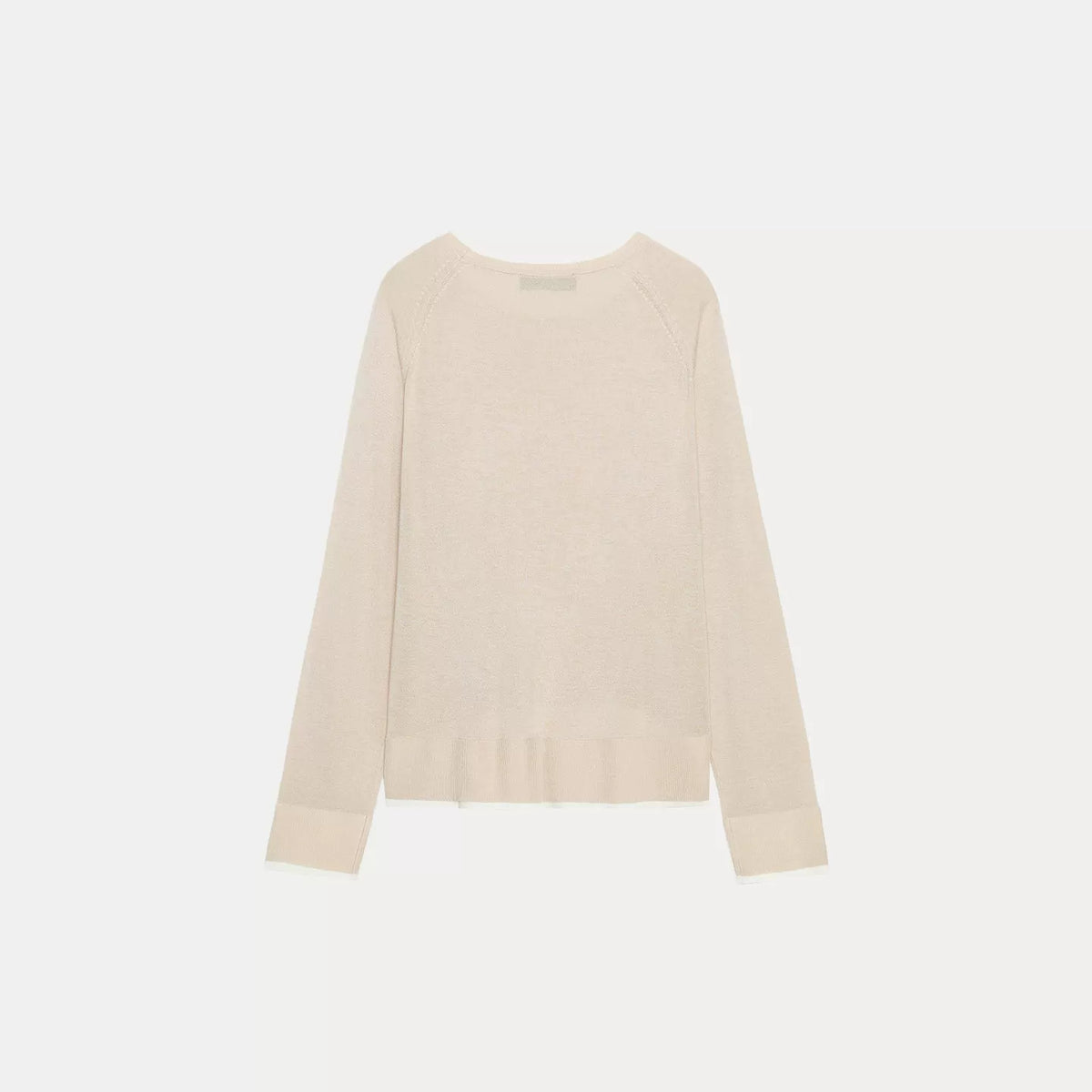Striped Double-Layer Knit Sweater