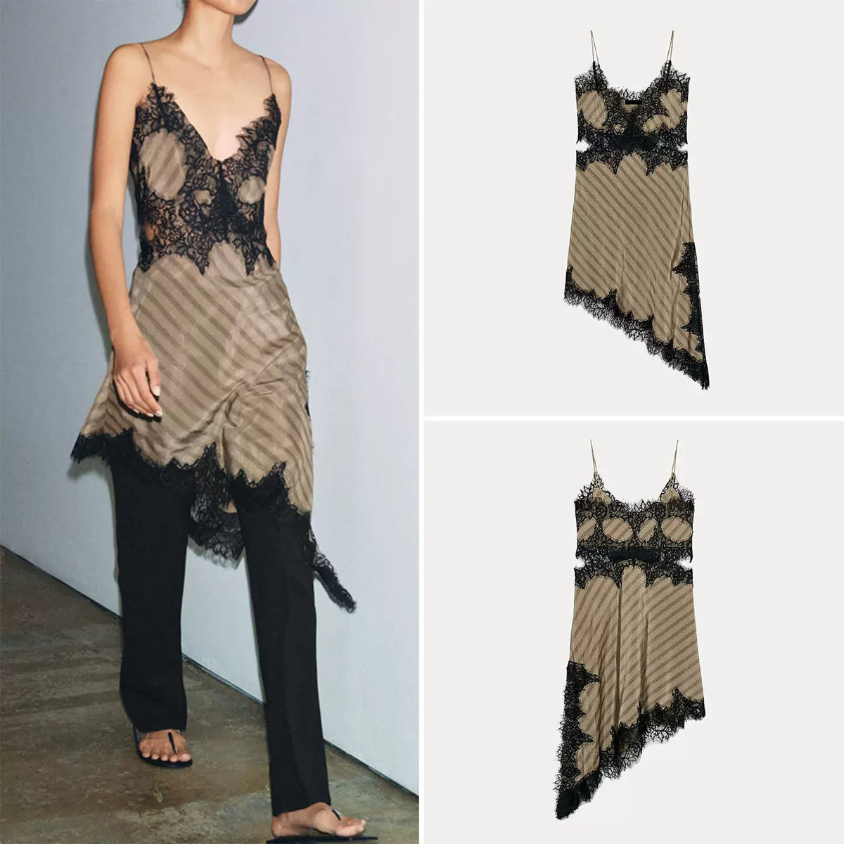 Lingerie-Style Cutout Dress