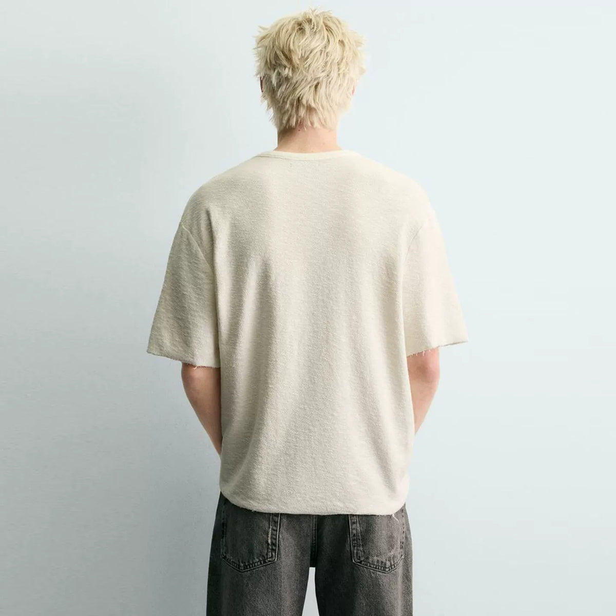Contrast Print Knit T-Shirt