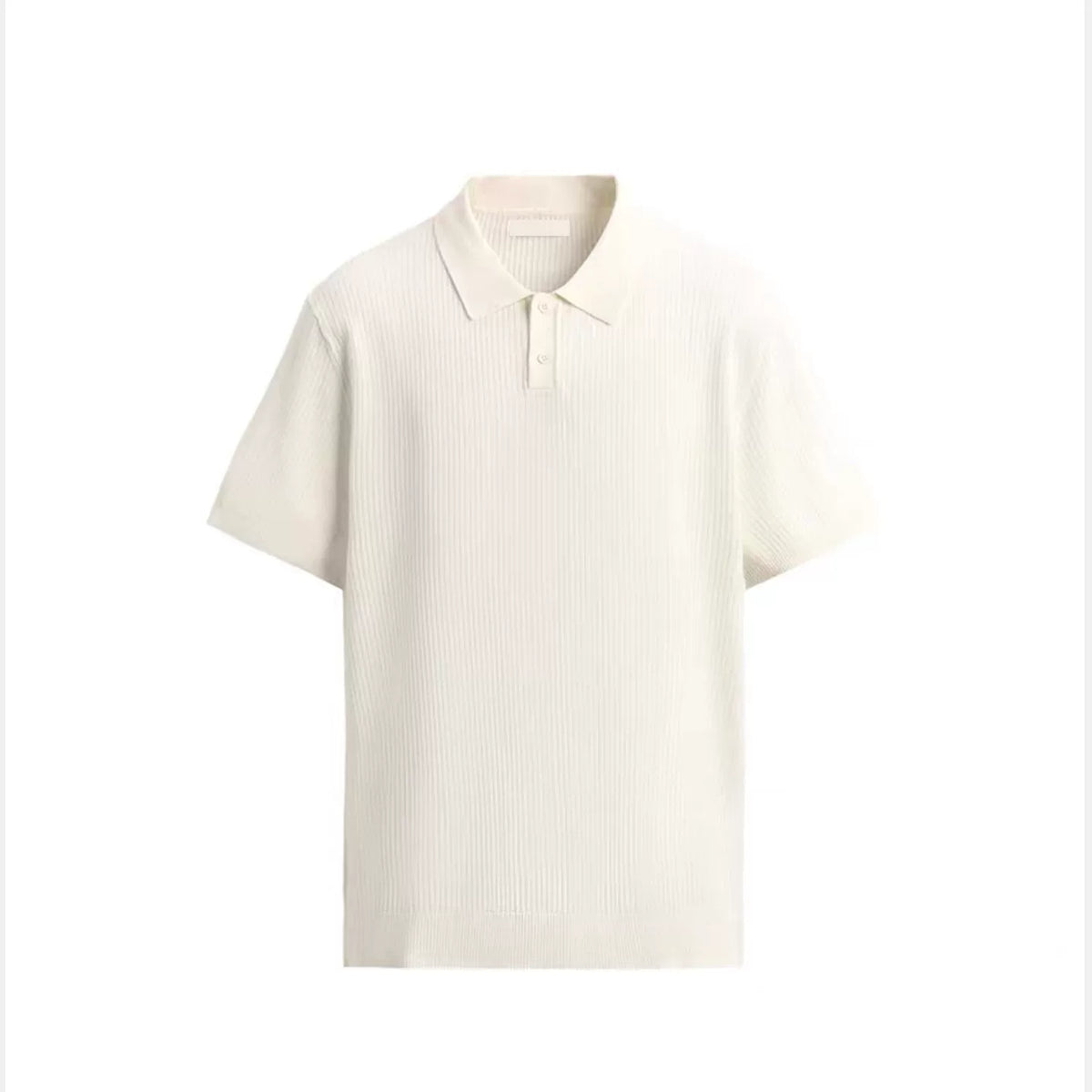 Ribbed Knit Polo