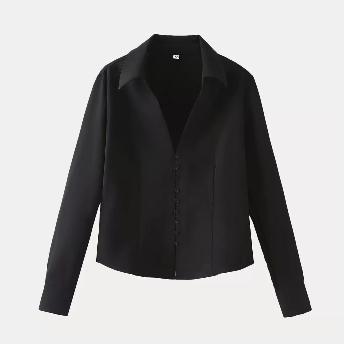 Classic Collar Button-Front Shirt