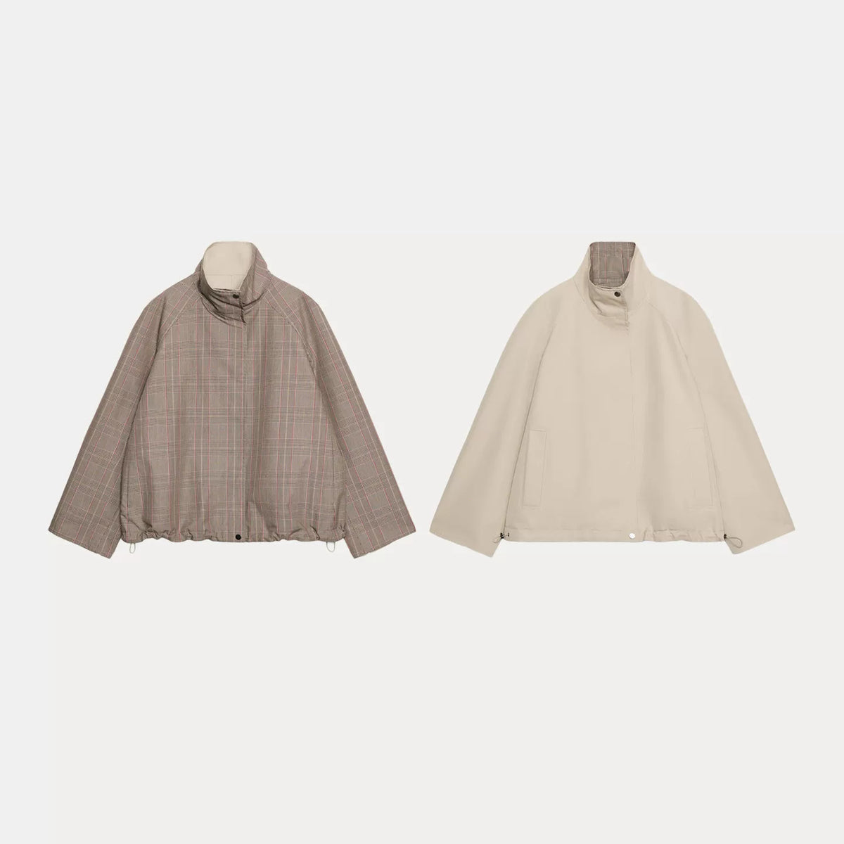 Reversible Cropped Trench Jacket
