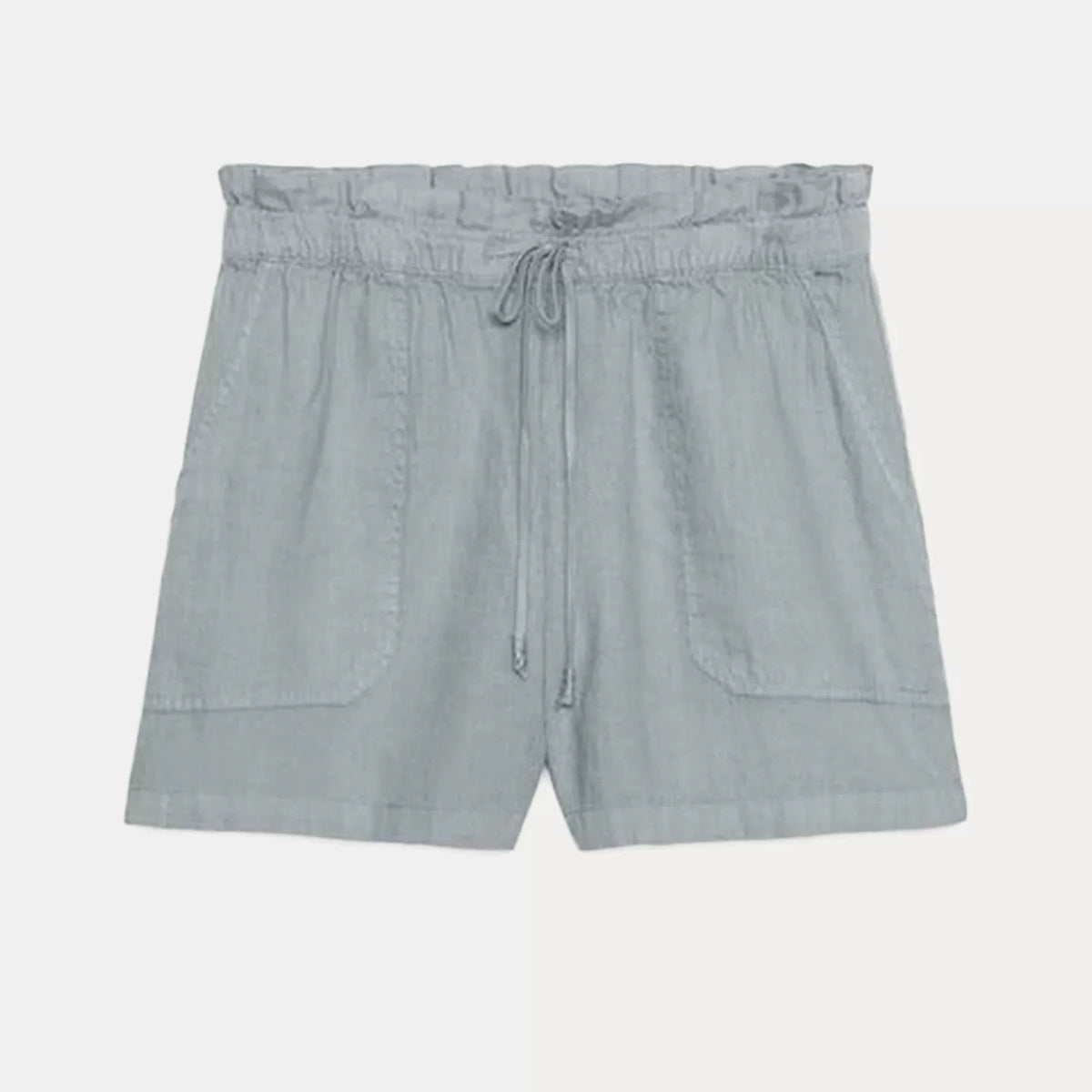 Pocket Shirt and Tie-Waist Shorts Set