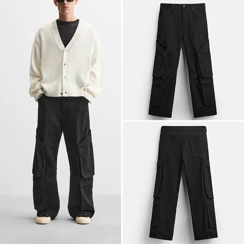 Relaxed Washed Utility Jeans
