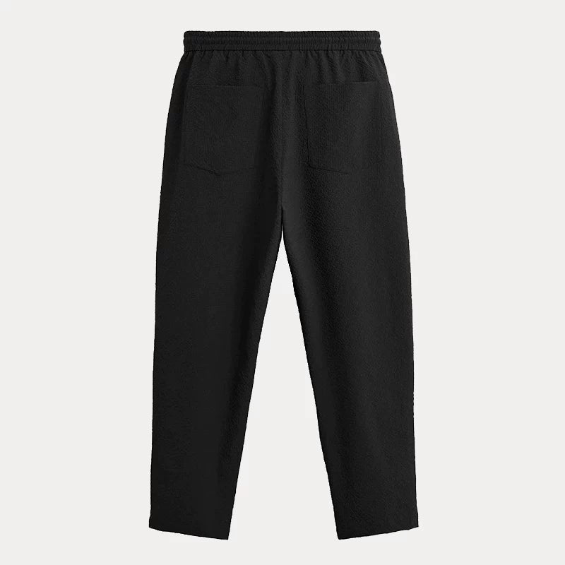 Seersucker Relaxed Trousers