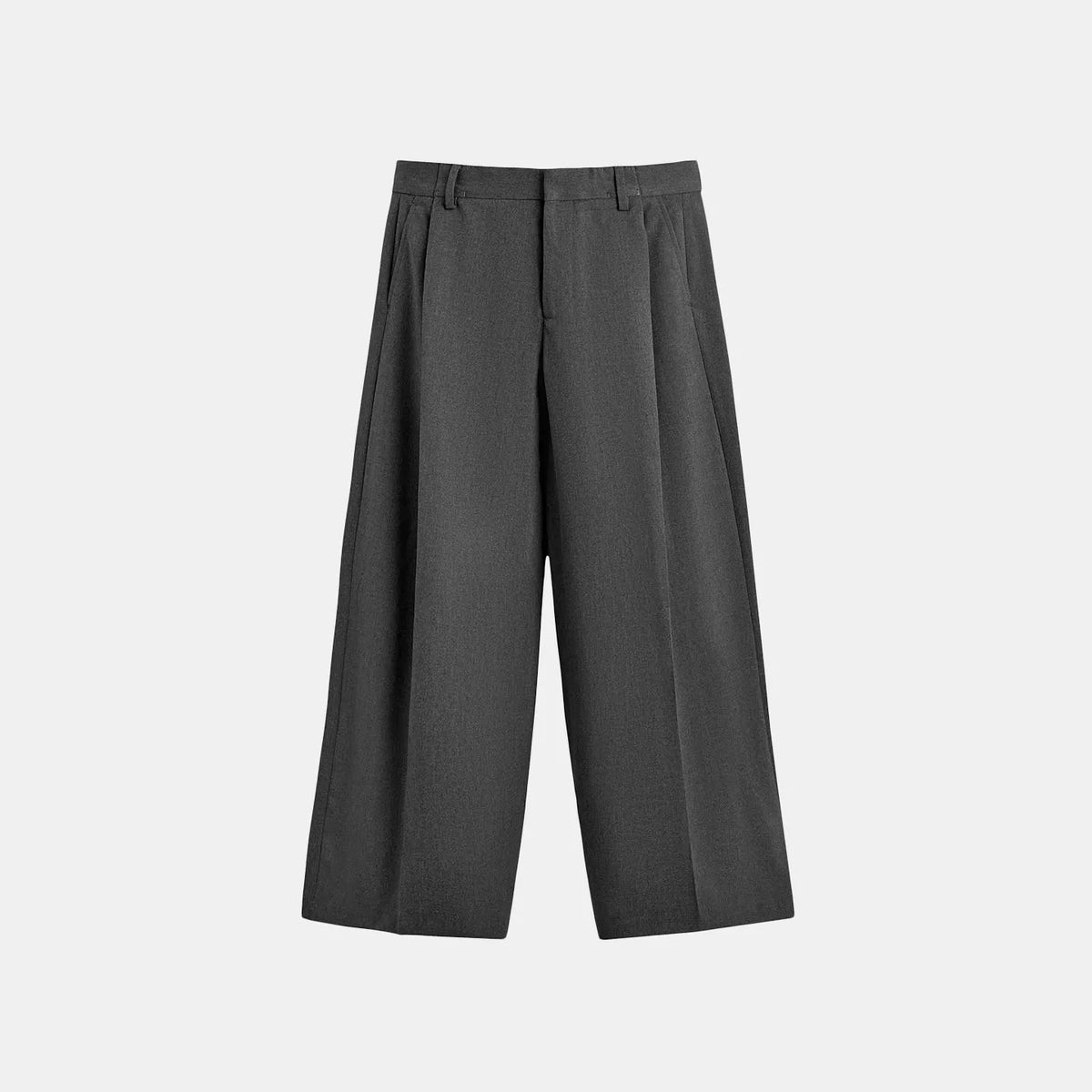 Pleated High-Waist Wide-Leg Trousers