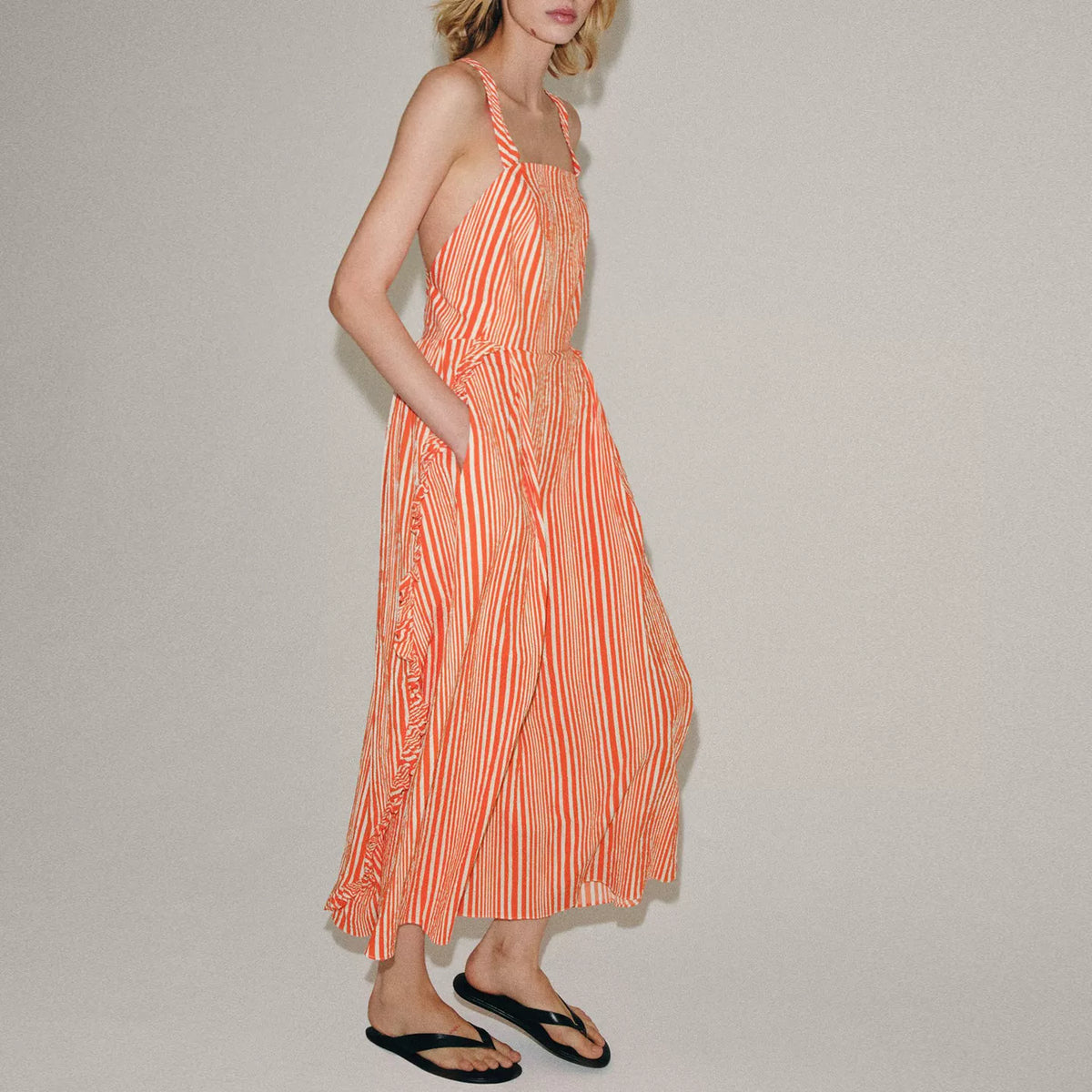Striped Midi Dress