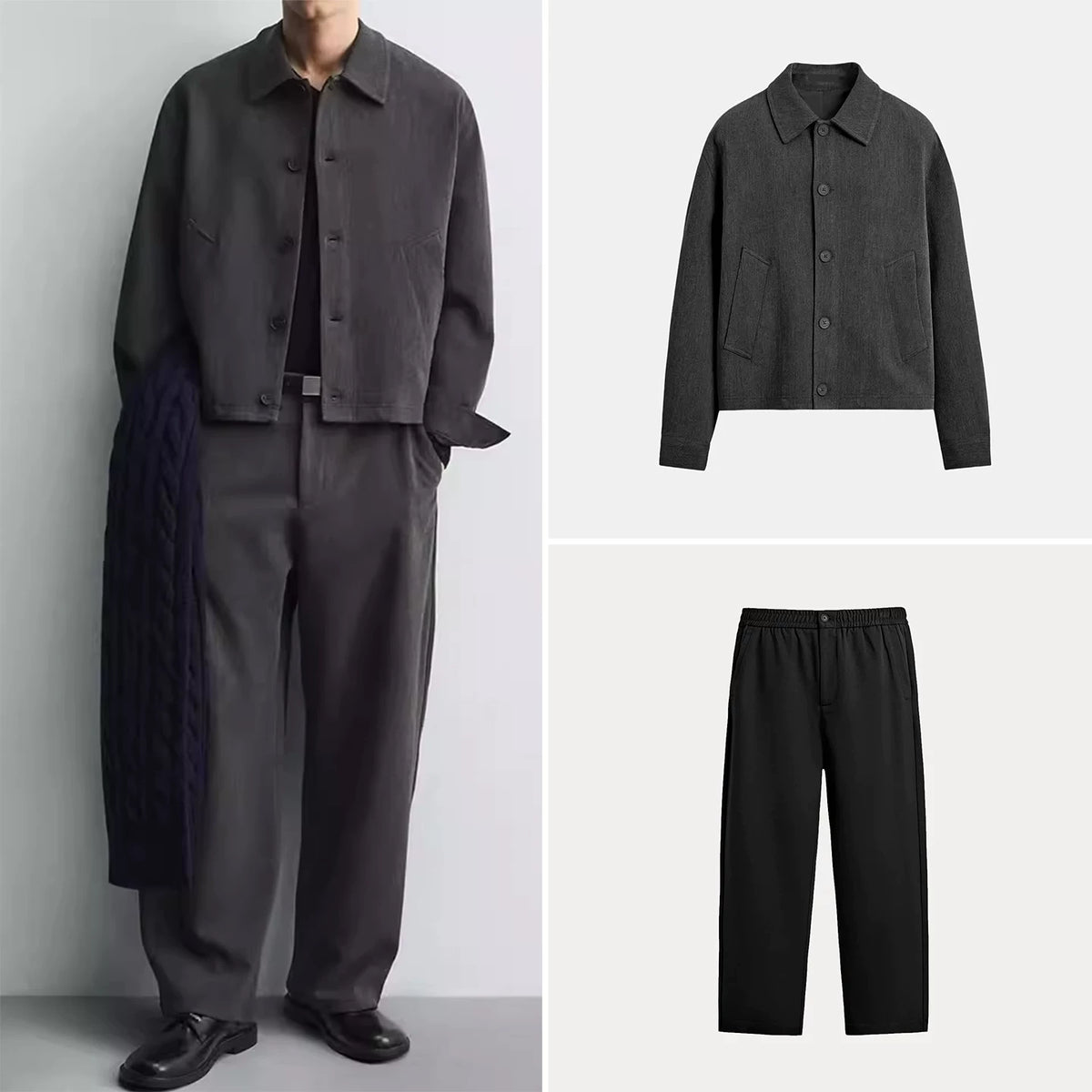 Long-Sleeve Shirt and Trousers Set
