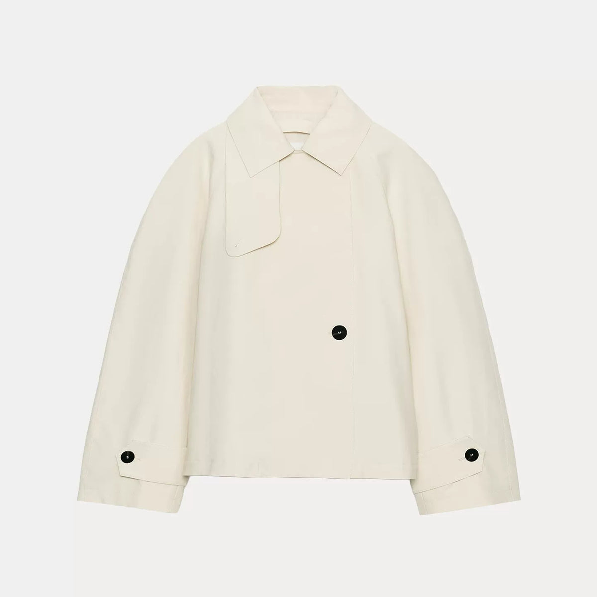 Cropped High-Neck Trench