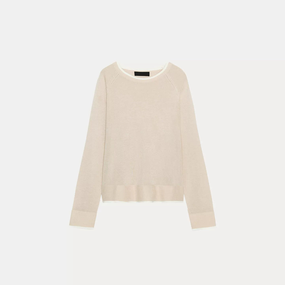 Striped Double-Layer Knit Sweater