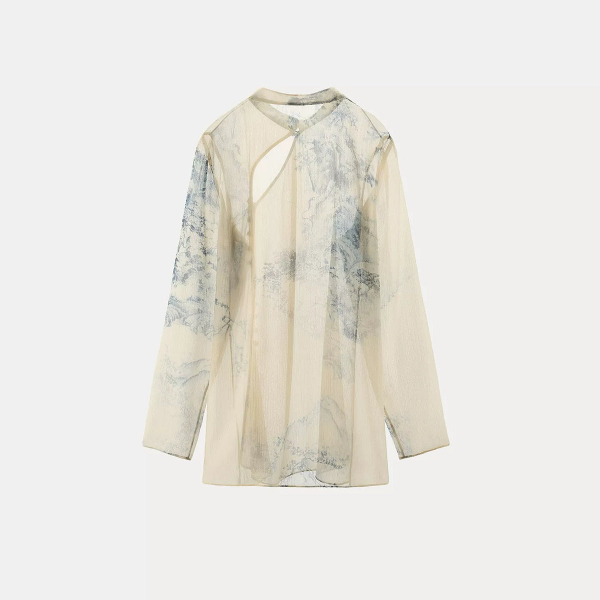 Printed Button-Front Shirt