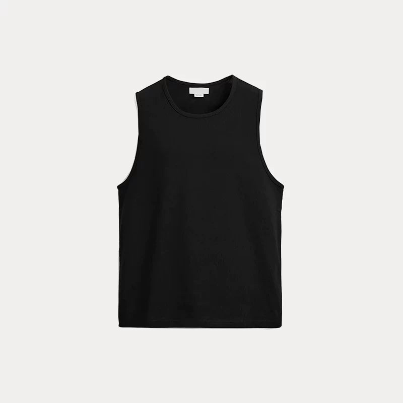 Solid Crew Neck Vest Top