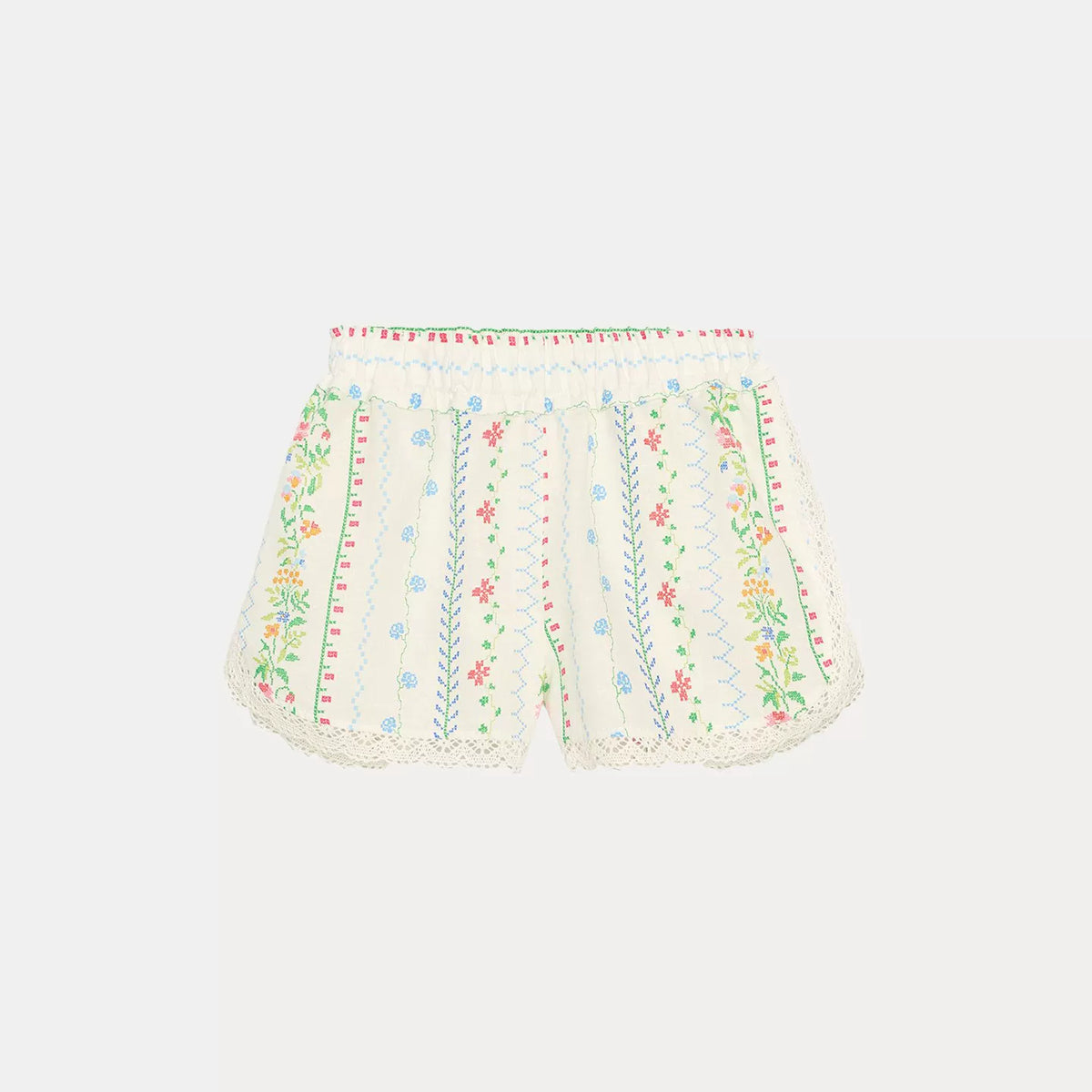 Printed Asymmetric Top and Ruffle Shorts Set