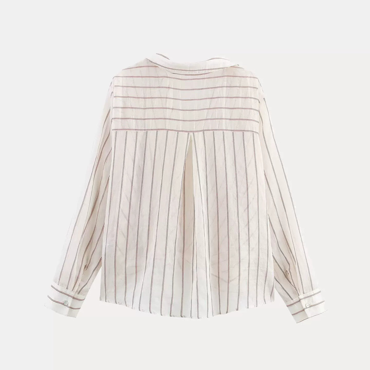 Metallic Stripe Collar Shirt