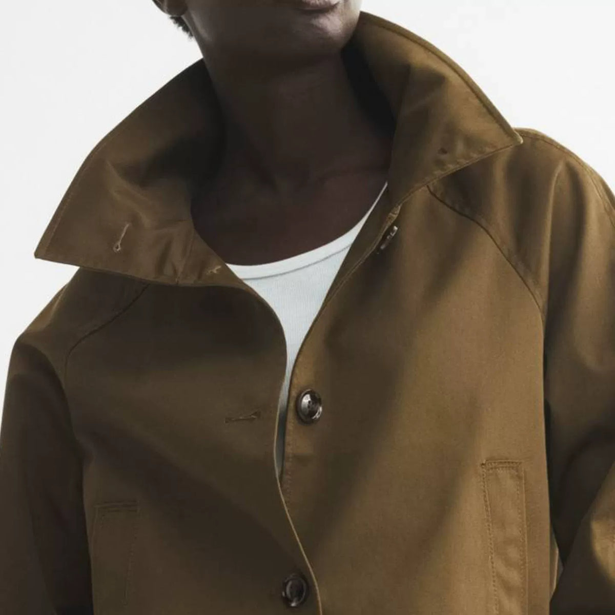 Twill Funnel-Neck Jacket