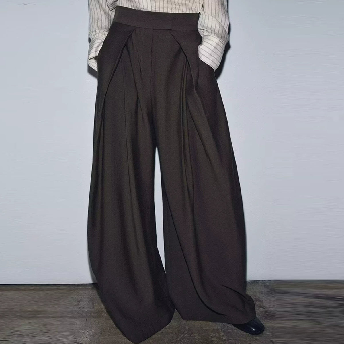 Front-Pleat Relaxed Trousers