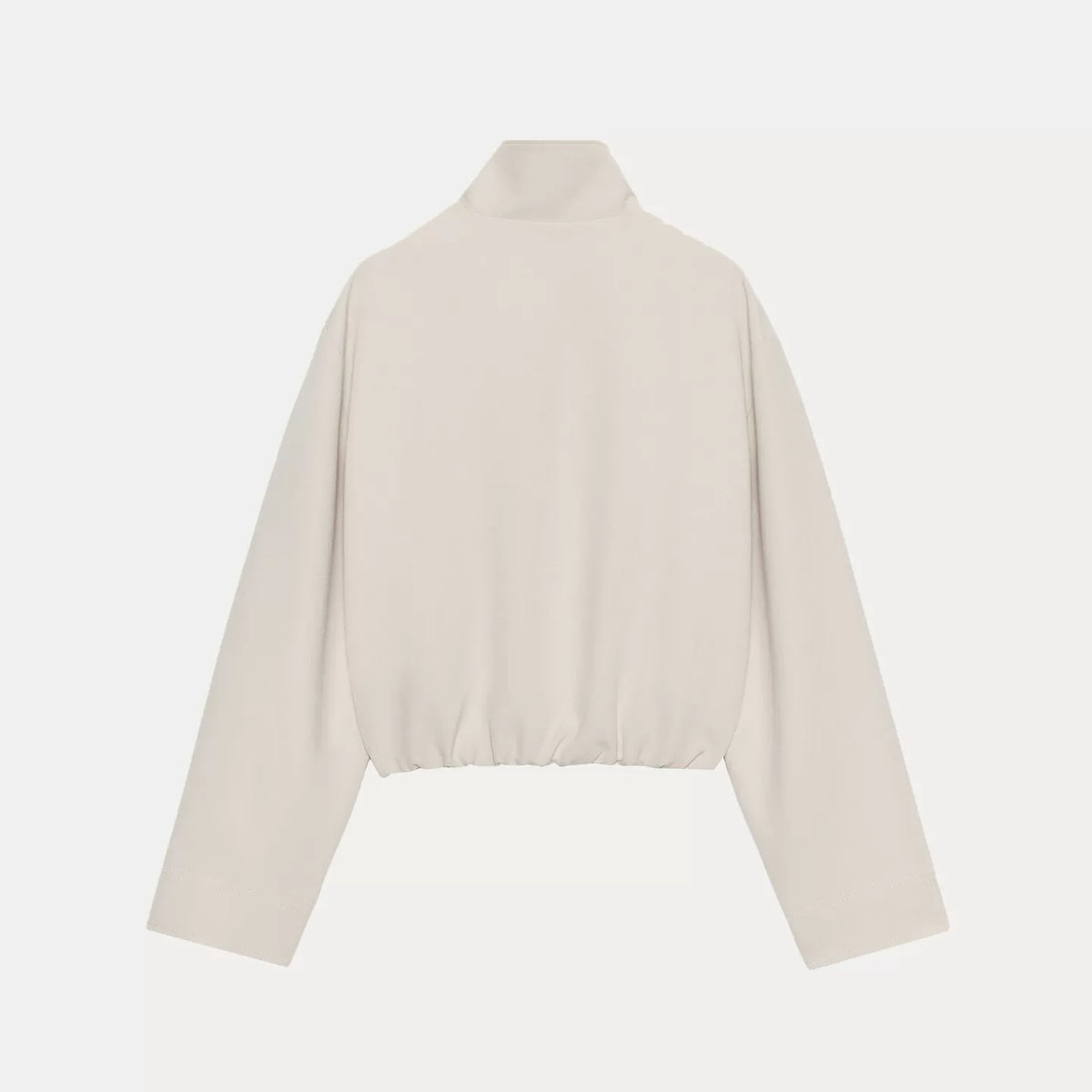 Stand-Collar Zip Bomber Jacket