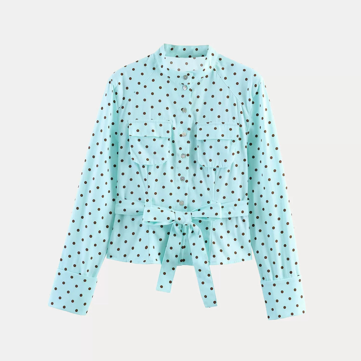 Polka Dot Shirt Jacket & Capri Trousers Set