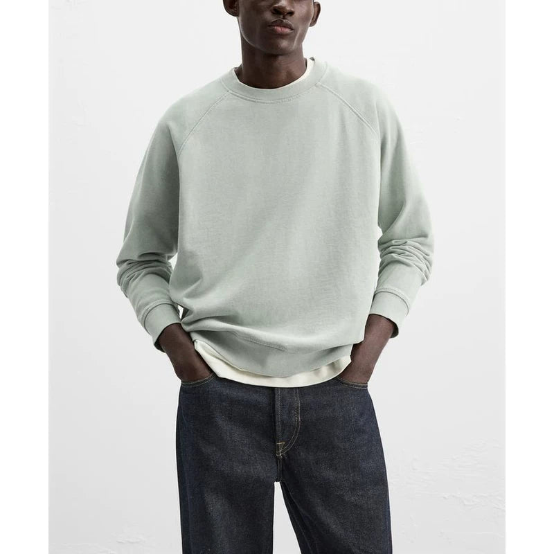 Washed Crew-Neck Sweatshirt
