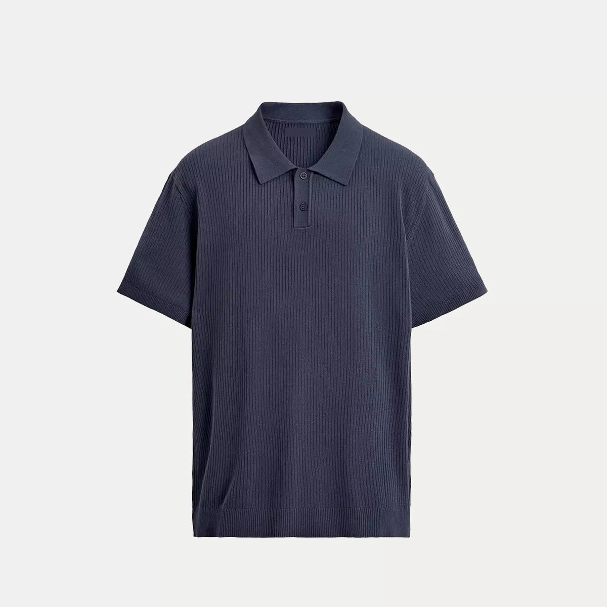 Ribbed Knit Polo