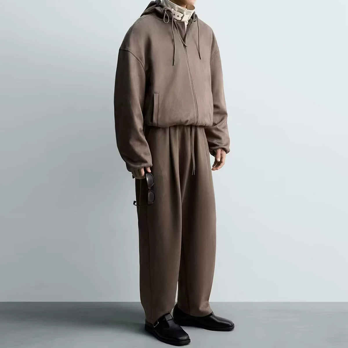 柜296！2025年秋季新款男装百搭日常通勤休闲宽松反绒裤 3046385