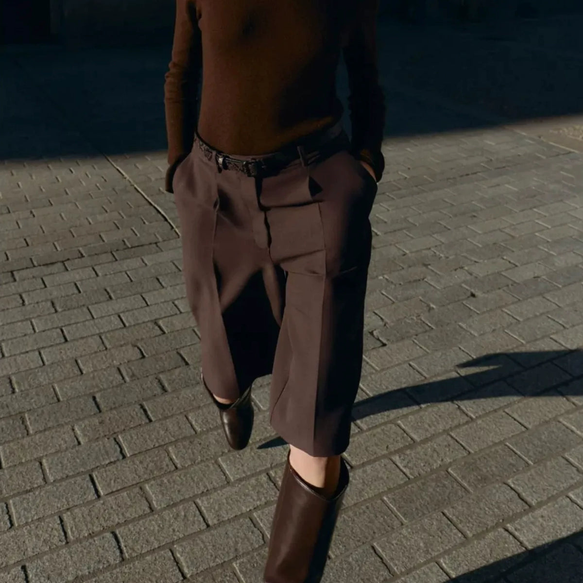 Belted Bermuda Shorts