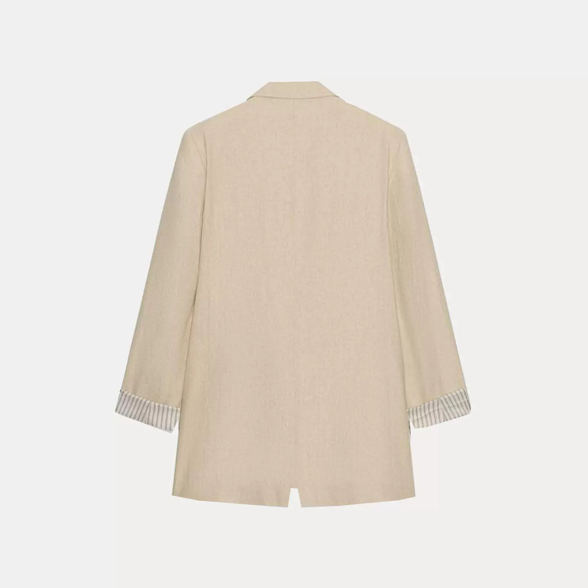 Single-Button Rolled-Cuff Blazer