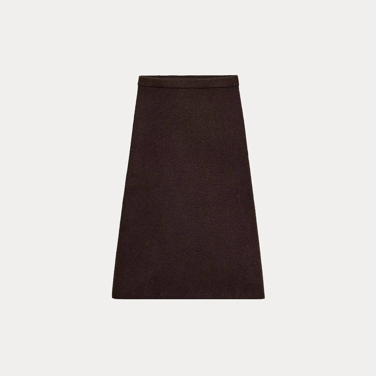 Flip-Collar Knit Top and Midi Skirt Set