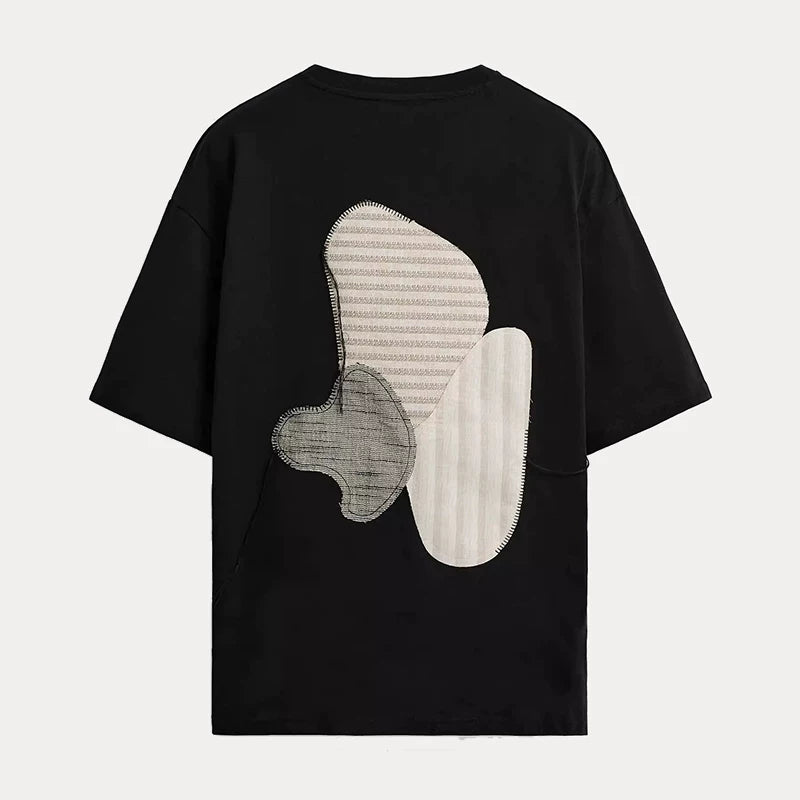 Patch Detail Slogan T-Shirt