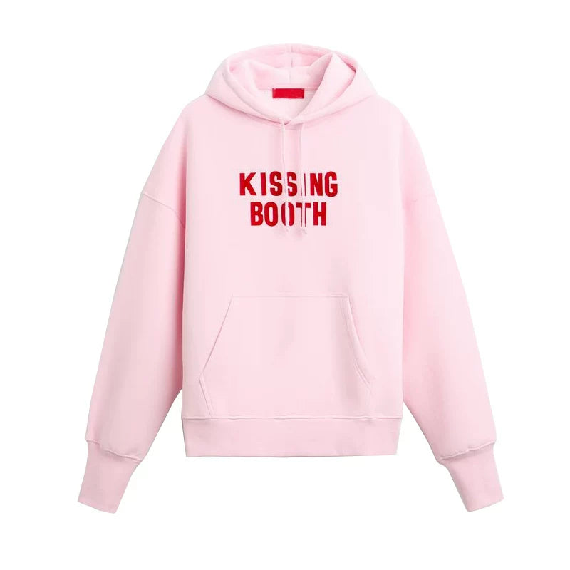 Letter Print Hooded Sweatshirt