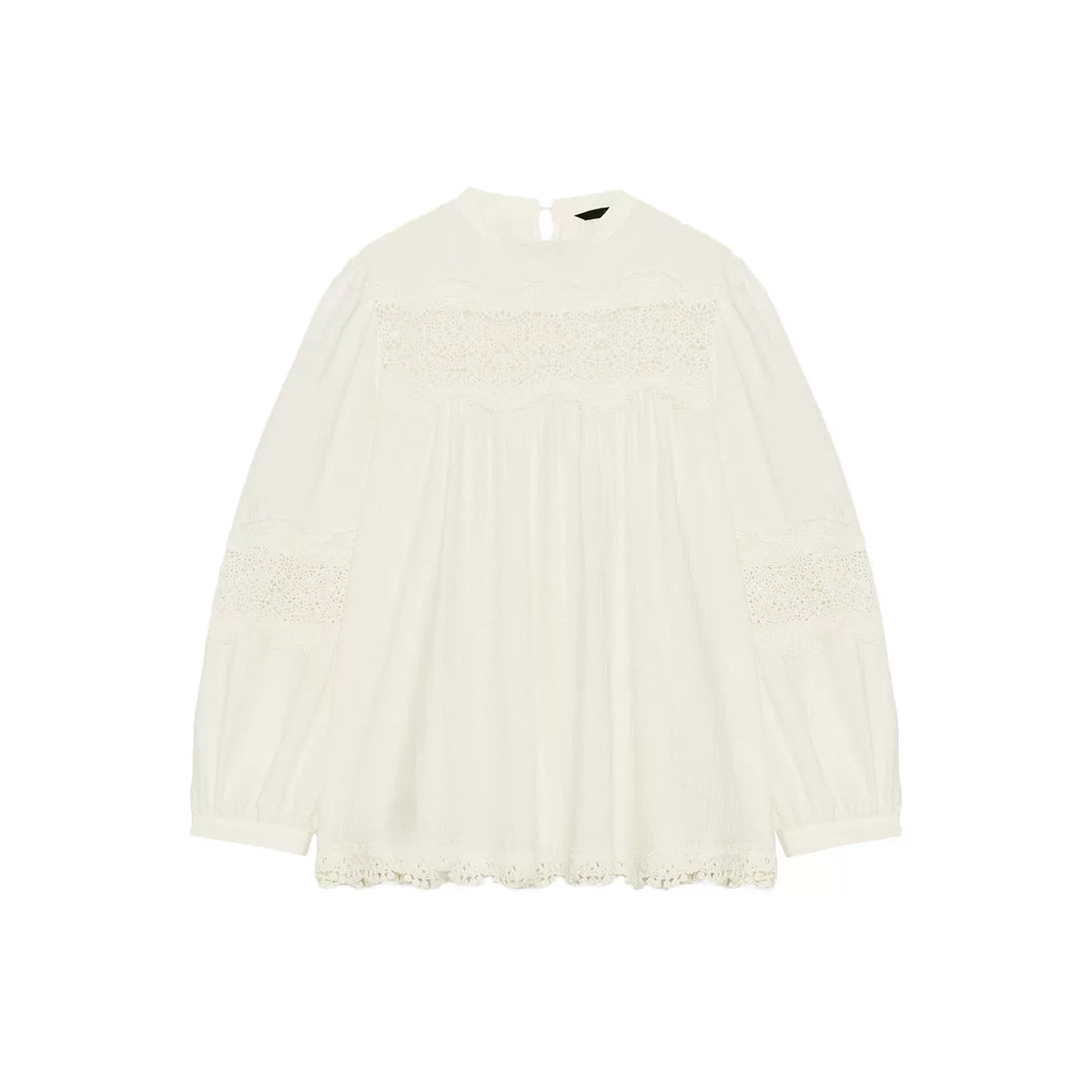 Romantic Lace Long-Sleeve Shirt