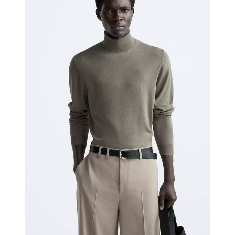 Viscose-Blend Half-Turtleneck Sweater