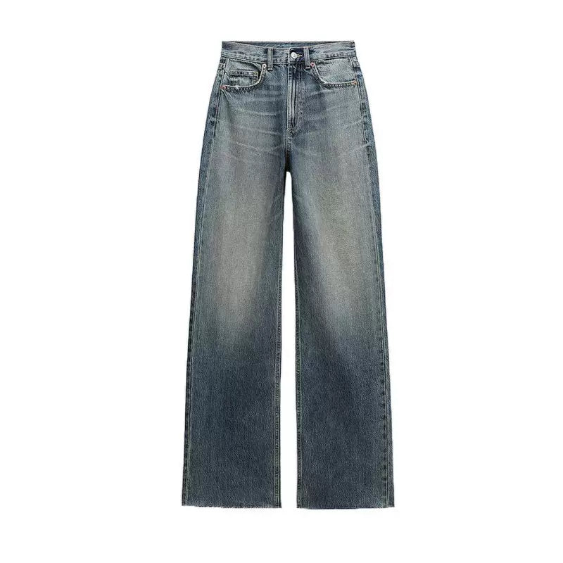 Slim-Effect High-Waist Wide-Leg Jeans