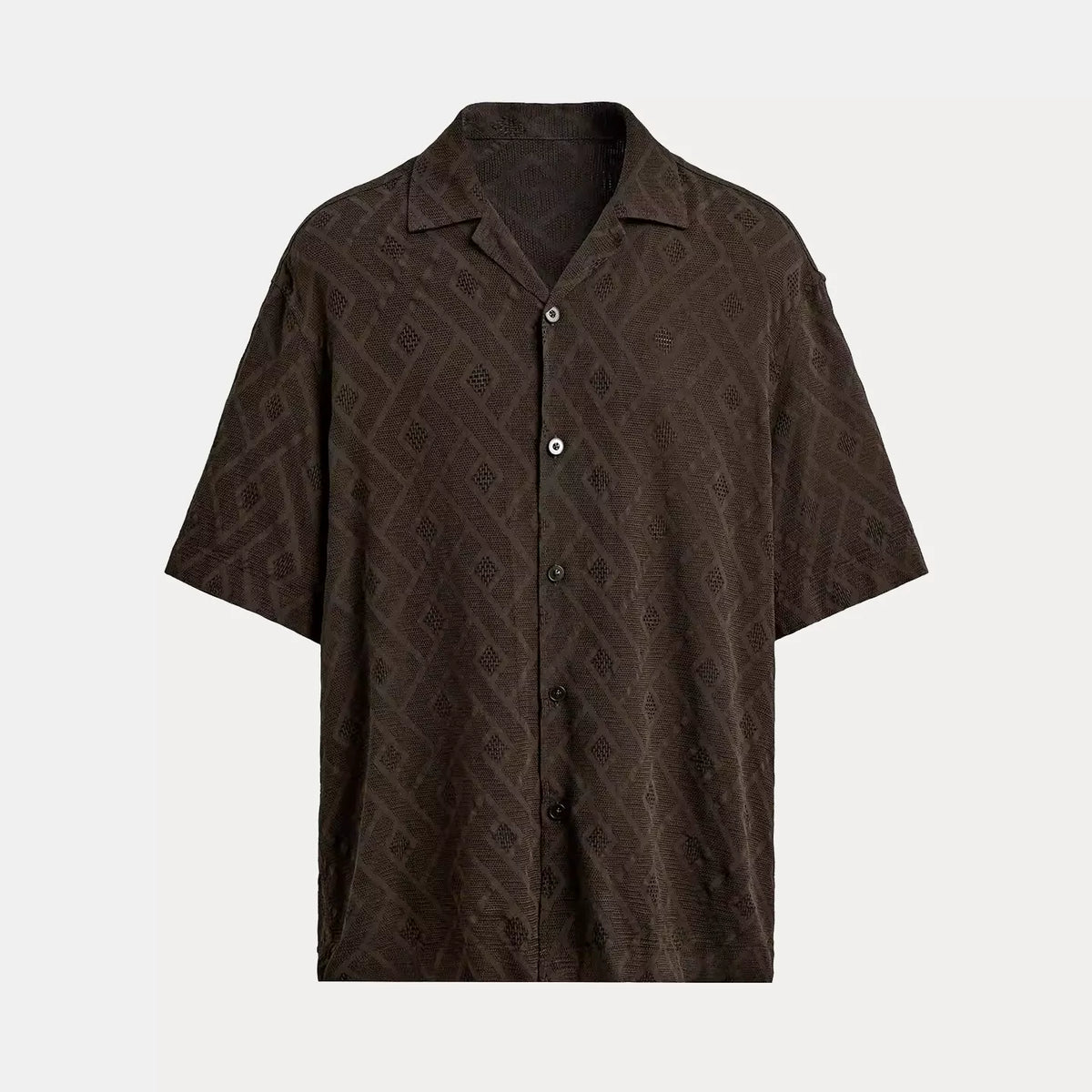 Short-Sleeve Shirt and Jacquard Shorts Set