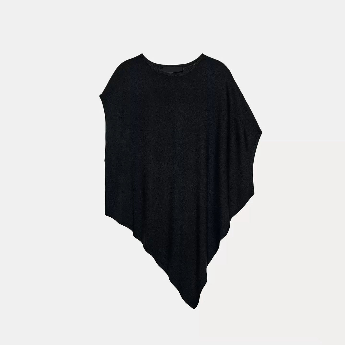 Asymmetric Wide-Sleeve Knit Top