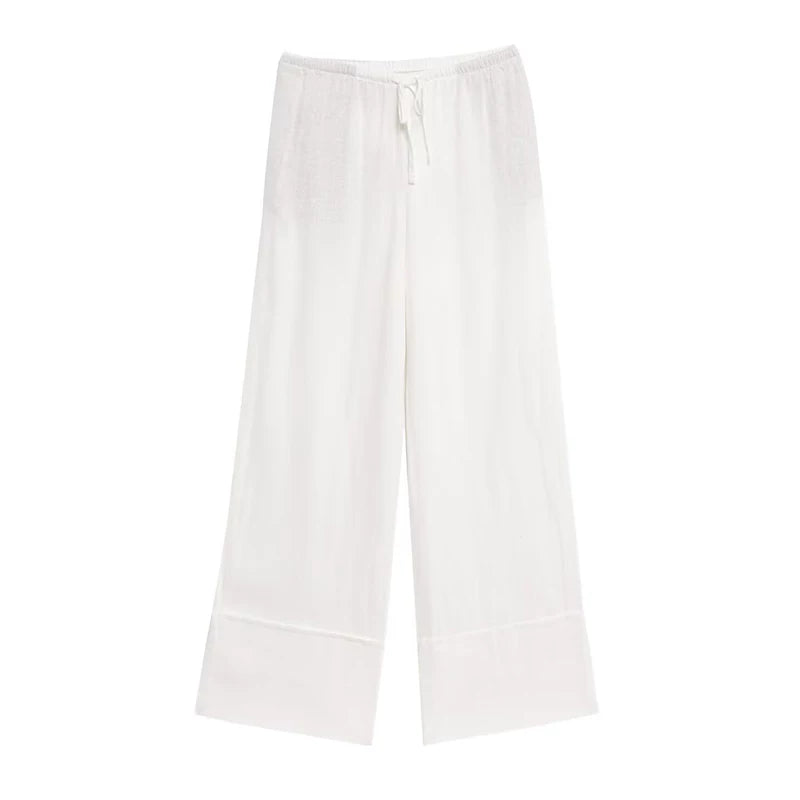 Relaxed Shirt & Wide-Leg Trousers Set