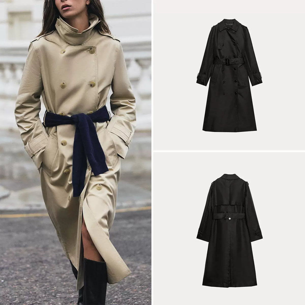 Belted Midi Trench Coat