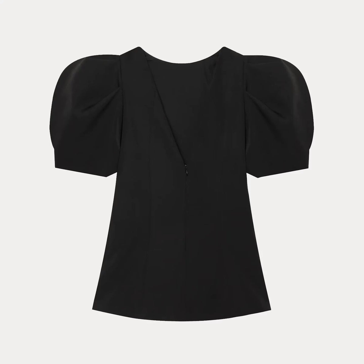 Puff Sleeve Slit Hem Tee
