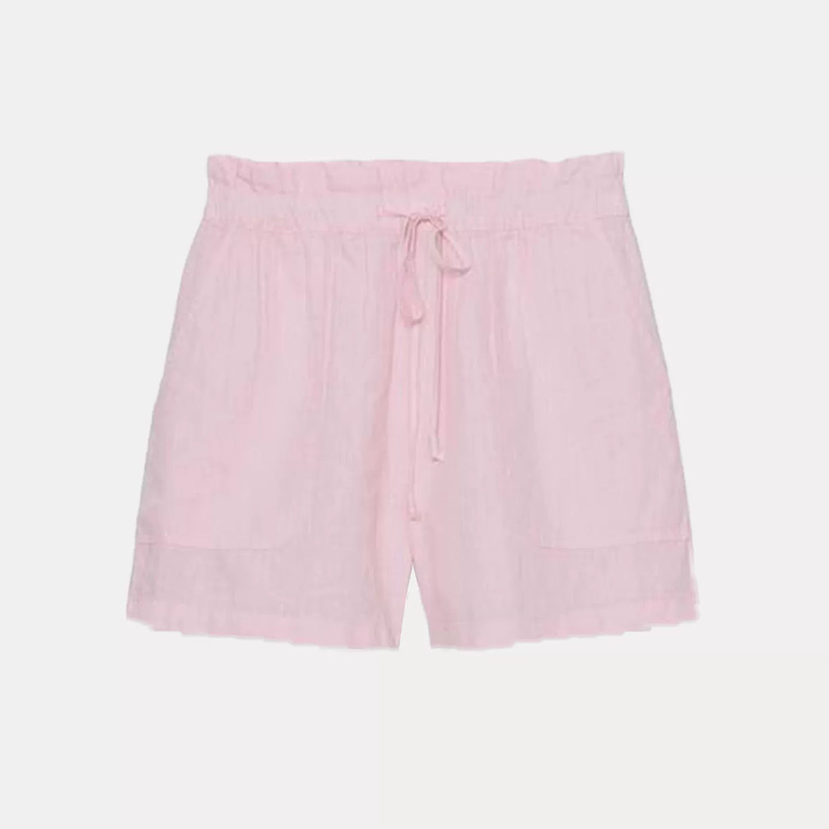 Pocket Shirt and Tie-Waist Shorts Set