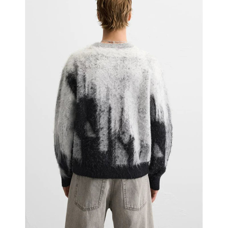 Jacquard Crew Neck Sweater