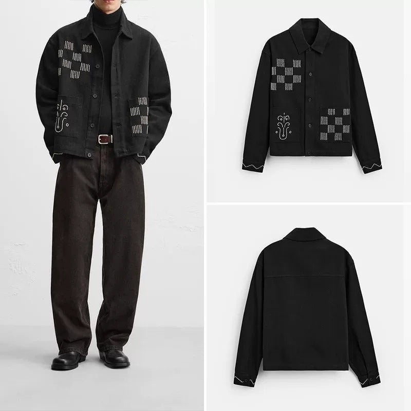 Embroidered Shirt Jacket
