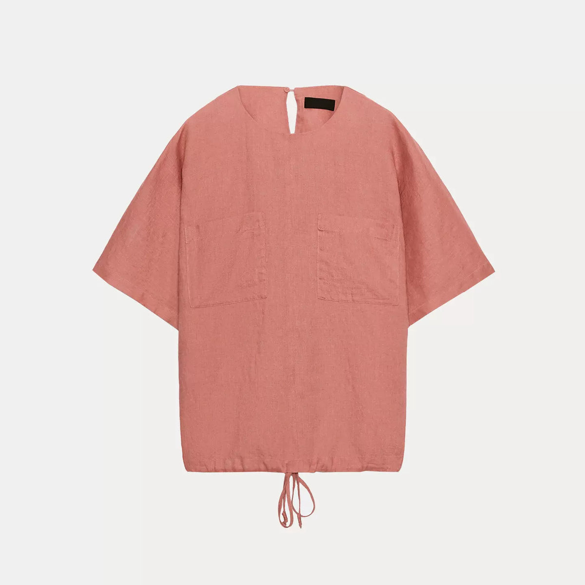 Tie-Front Top and Split-Hem Trousers Set