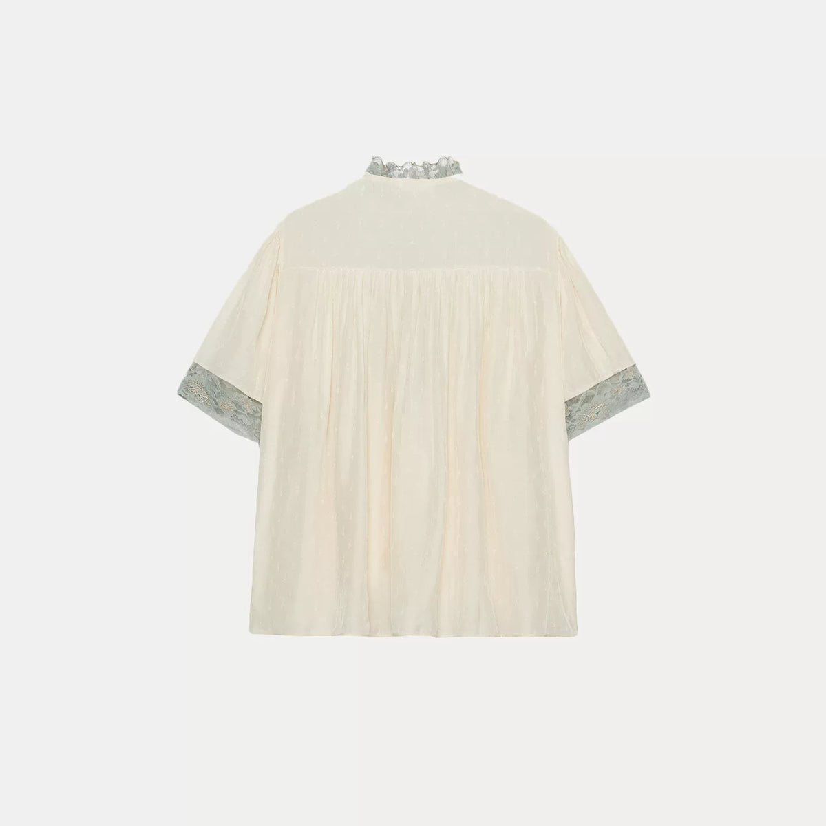 Lace Button-Up Shirt