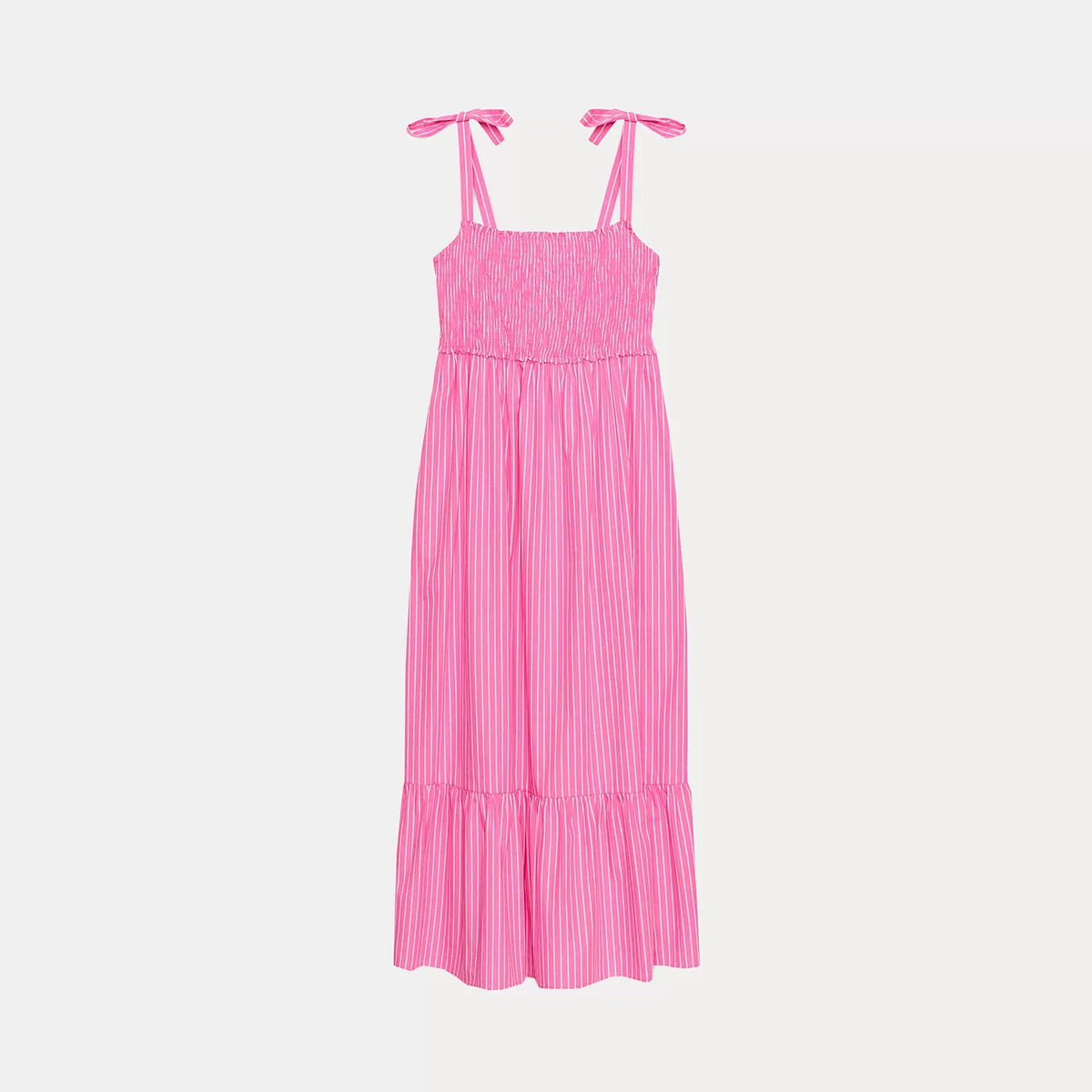Bow Striped Strap Dress