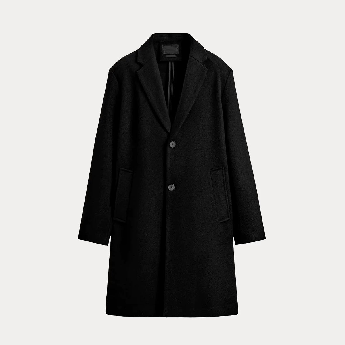 Slim Straight Wool-Blend Overcoat
