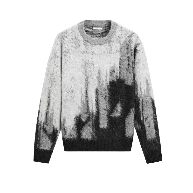 Jacquard Crew Neck Sweater