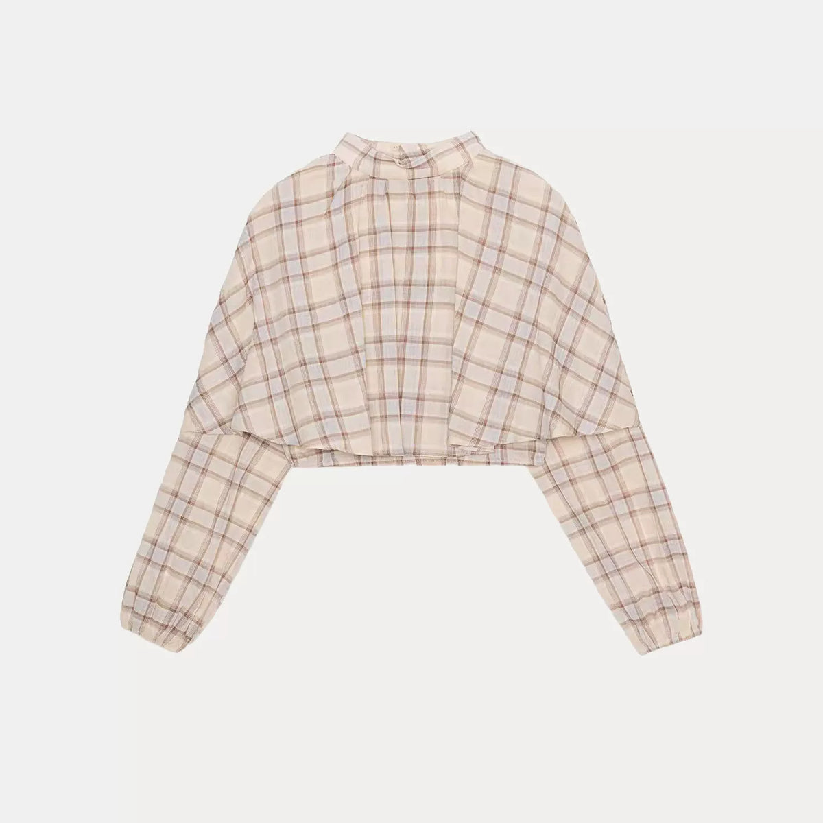 Plaid Layered Top and Mini Dress Set