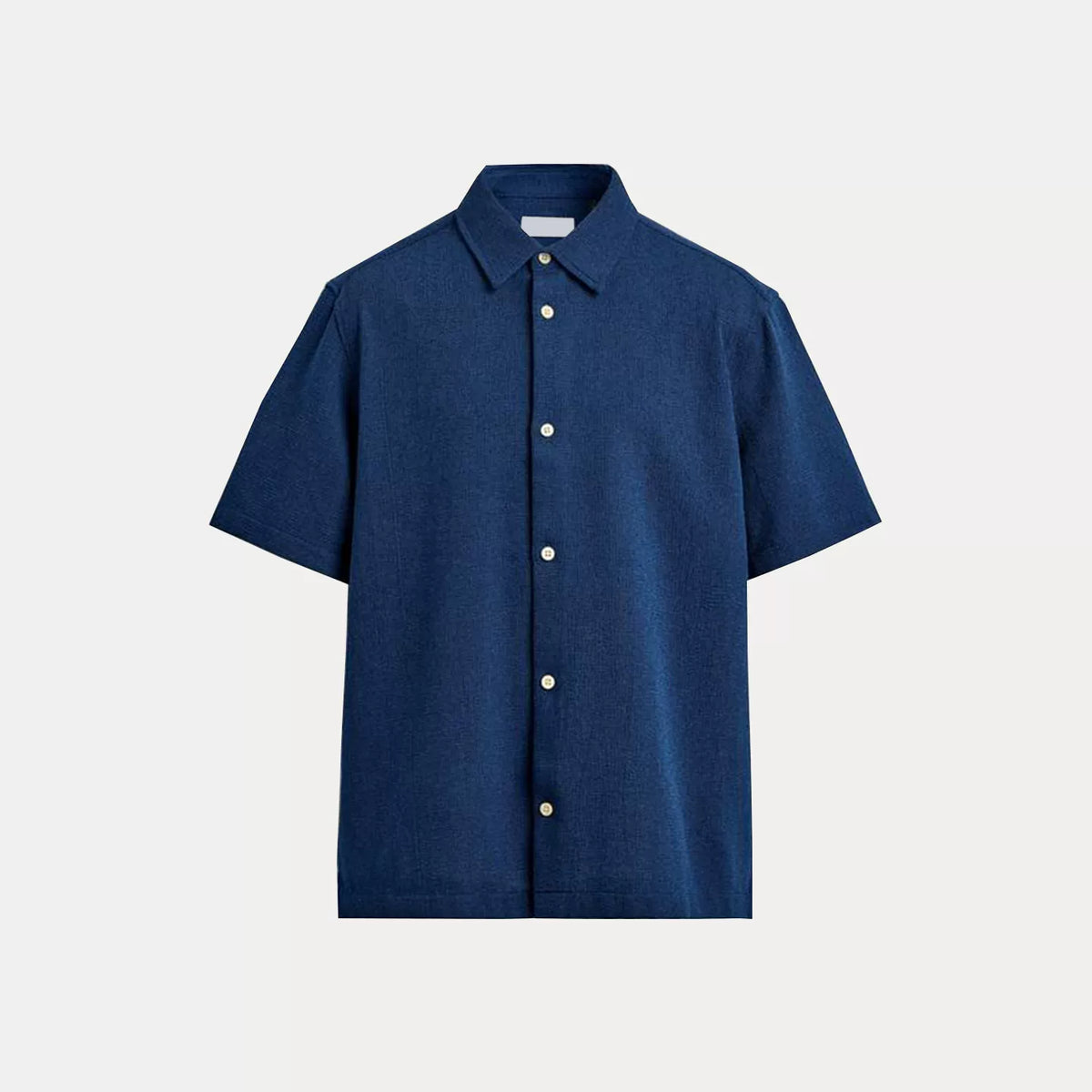 Structured Slim Short-Sleeve Shirt