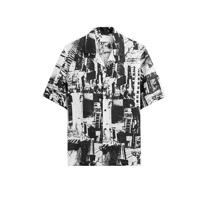 Abstract Print Short-Sleeve Shirt