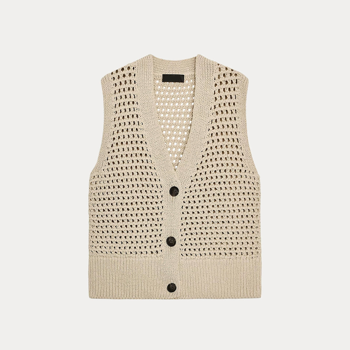 Open-Front Knit Vest